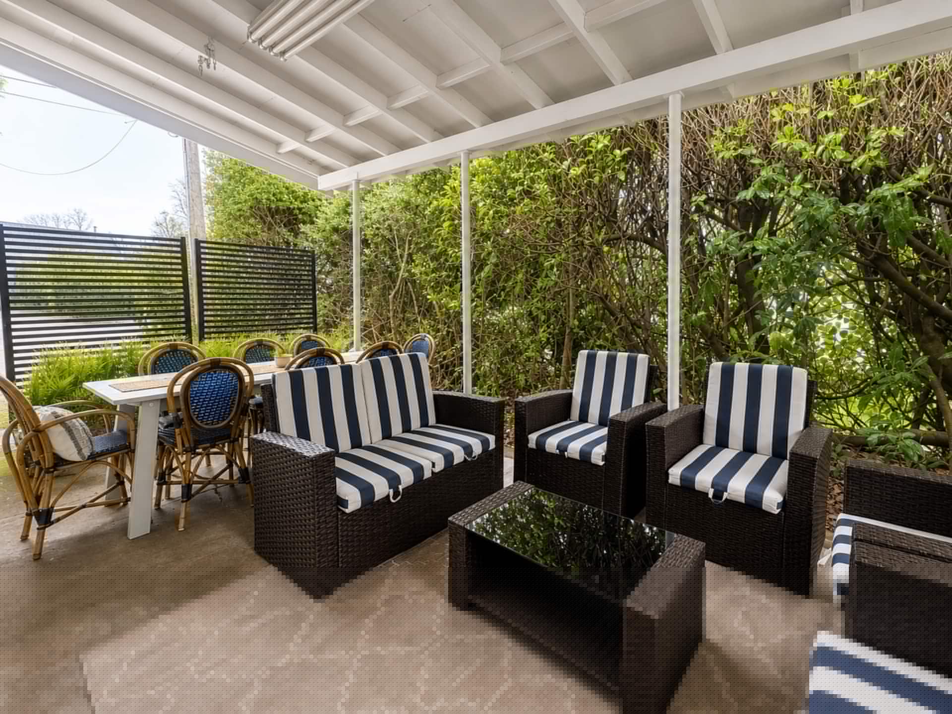 Private covered patio